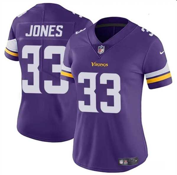 Women%27s Minnesota Vikings #33 Aaron Jones Purple Vapor Untouchable Limited Stitched Jersey Dzhi->women nfl jersey->Women Jersey